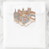 Burgos Cathedraal. Spanje Vierkante Sticker (Tas)