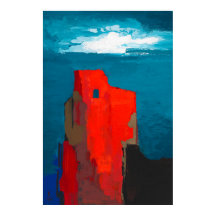 Burgruine (De Kasteelruïne) Levendig Abstracte Kun