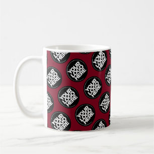 Burgundy aangepaste logo bedrijfs sjabloon werknem koffiemok