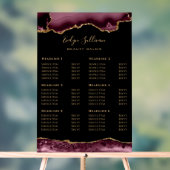 Burgundy Agate Tarifs Inscription acrylique (Neutre)