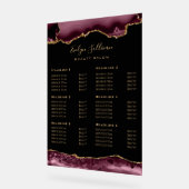 Burgundy Agate Tarifs Inscription acrylique (Angle)