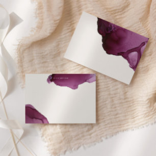 Burgundy Alcohol Ink Stationery Note Card Notitiekaartje