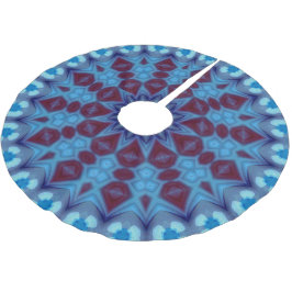 burgundy and blue 001 Tree Skirt Kerstboom Rok