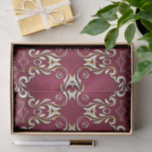 Burgundy and Gold Elegant Classic Royal Tissuepapier (Geschenk)