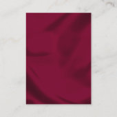 Burgundy and Gold Wedding Website QR Code Custom Informatiekaartje (Achterkant)