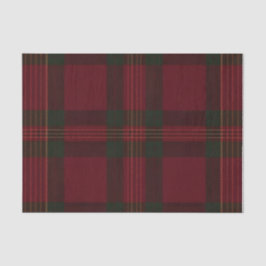 Burgundy and Green Plaid Tissue Paper Tissuepapier