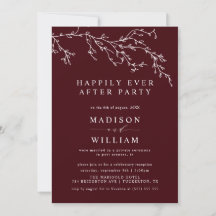 Burgundy and Ivory Botanical Elegant Elopement