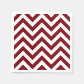 Burgundy and White Large Chevron ZigZag Pattern Servet (Voorkant)