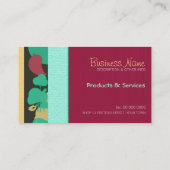 Burgundy Aqua Birdy Visitekaartjes (Achterkant)