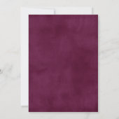 Burgundy Aquarelle Faire-Part de Date (Dos)