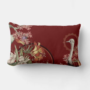 Burgundy Artistic Tiger Lily Floral Design Kussen