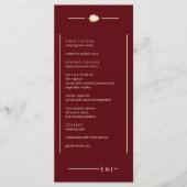 Burgundy Autumn Wedding Menu (Voorkant)