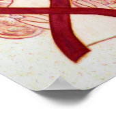 Burgundy Awareness Ribbon Angel Poster Art Imprime (Coin)