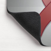 Burgundy Awareness Ribbon Mousepad Muismat (Hoek)