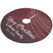 Burgundy Beauty Merry Fancy kerstfeest Fleece Kerstboom Rok (Gekanteld)