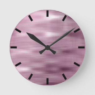 Burgundy Black Bordeaux Metallic Abstracte Lux Ronde Klok
