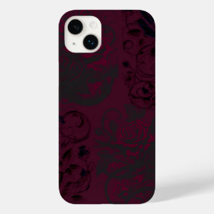 Burgundy & Black Dark Garden Gothic Glam Case-Mate iPhone 14 Plus Hoesje