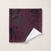 Burgundy & Black Dark Garden Gothique Glam (Gant de toilette)