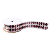 Burgundy, Black en White Argyle Pattern Lint (Spoel)
