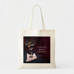 Burgundy Blauwe Bruiloft Weekend Martin Tote Bag