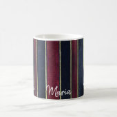 Burgundy Bleu Bleu Bleu Stripe Mug (Centre)