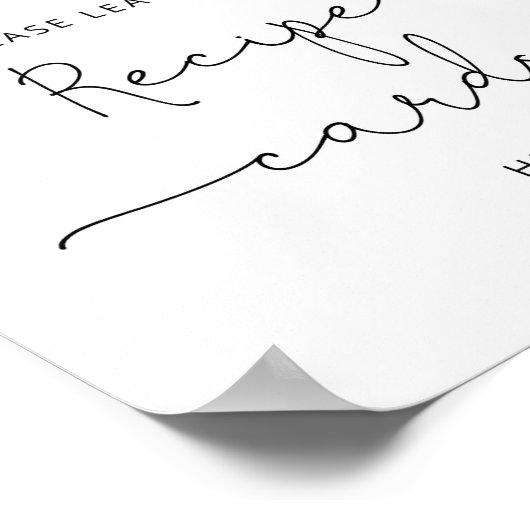 Burgundy bloem achterlaat uw receptkaart hier post poster (Hoek)