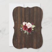 Burgundy Bloemen Brunch & Bubbels Bruidsmeisjesfee Kaart (Achterkant)