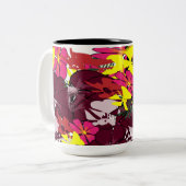 Burgundy Bloom Pop — Mug Abstrait Floral (Devant gauche)