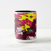 Burgundy Bloom Pop — Mug Abstrait Floral (Centre)