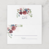 Burgundy Bloom Waterverf Wedding (Buitenkant ongevouwen)