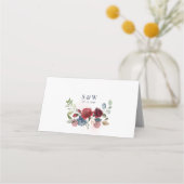 Burgundy Bloom Waterverf Wedding (Achterkant)