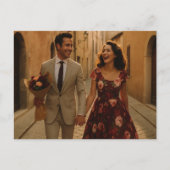 Burgundy Blush Dank je wel Briefkaart (Voorkant)