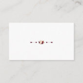 Burgundy Blush Floral Geometric Wedding Website Informatiekaartje (Achterkant)