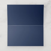 Burgundy Blush Floral Lijst Dark Blue Wedding (Binnenkant ongevouwen)