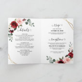 Burgundy Blush Floral Modern Geometric Wedding (Binnen)