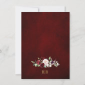Burgundy Blush Floral Modern Geometric Wedding (Achterkant)