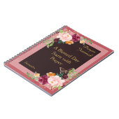 Burgundy Blush Floral Specialized Prayer Journal Notitieboek (Linkerzijde)