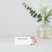 BURGUNDY BLUSH FLORAL STUD EARRING DISPLAY CARD MINI VISITEKAARTJE (Staand voorkant)