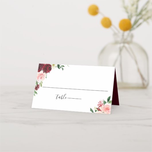 Burgundy Blush Floral Wedding (Voorkant)
