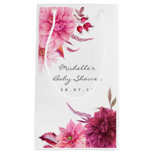Burgundy & Blush Herfst Baby Shower Gast Bedankt Klein Cadeauzakje