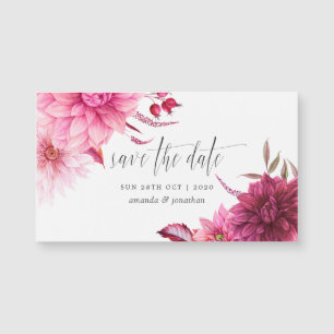 Burgundy & Blush herfst Weddenschap Save the Date