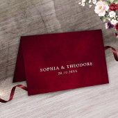 Burgundy Blush Mariage géométrique Carte de lieu