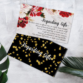 Burgundy Blush Money Over Gifts Bridal fund Kaarte Informatiekaartje