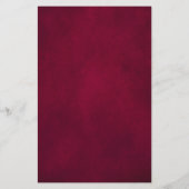 Burgundy Blush Navy Blue Botanical Mariage Menu (Dos)