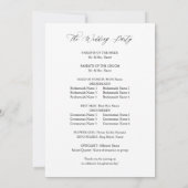 Burgundy & Blush Pink 8B Wedding Ceremony Program Kaart (Achterkant)