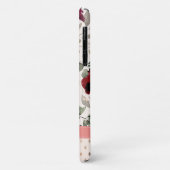 Burgundy Blush Pink Floral Name Case-Mate iPhone Case (Achterkant/links)
