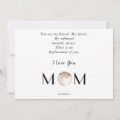 Burgundy Blush rose Floral Photo Carte de la fête  (Dos)