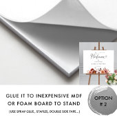 Burgundy Blush, rose Mariage Affiche de bienvenue