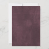 Burgundy blush rustige waterverf bruiloft kaart (Achterkant)