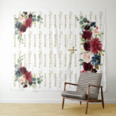 Burgundy Blush Step & Repeat Doop Achtergrond Wandkleed (In Situ (horizontaal))